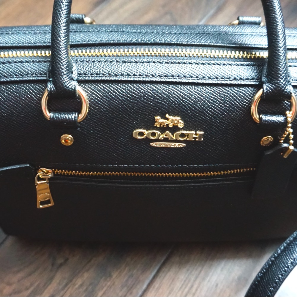 Coach cross body bag , medium size , black
